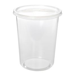 Pote / Envase Plástico 32 Oz - 1 Litro Con Tapa (25 Uds) Color