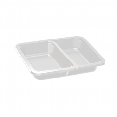 BANDEJA CPET BLANCA C/DIV 850CC HORNO (TERMOSELLABLE) (1X240)