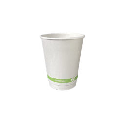 VASO DOBLE CAPA COMPOST. 12 OZ NP (25X20)