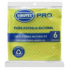 PAÑO ESPONJA COLOR AMARILLO VRT-PRO (1X6)