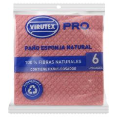 PAÑO ESPONJA COLOR ROSADO VRT-PRO (1X6)