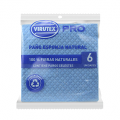 PAÑO ESPONJA COLOR AZUL VRT-PRO (1X6)